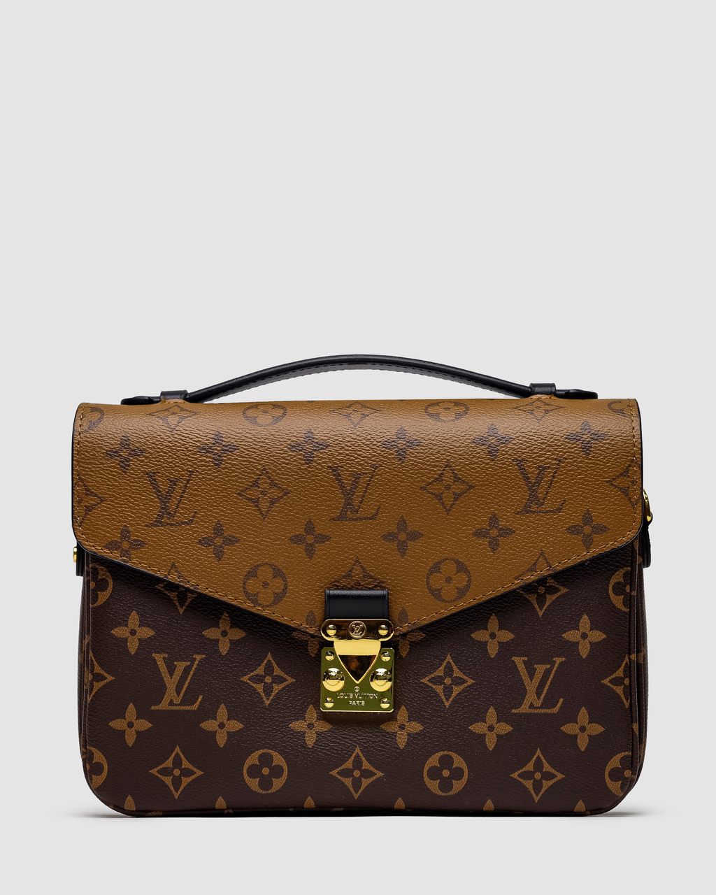 💎 Louis Vuitton Pochette Metis Shoulder Bag Brown Leather Monogram Reverse Coated 24 х 19 х 7 см