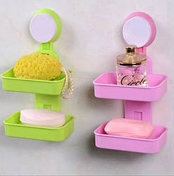 Універсальний тримач для мила та губки. Настінна підставка для мила без свердління