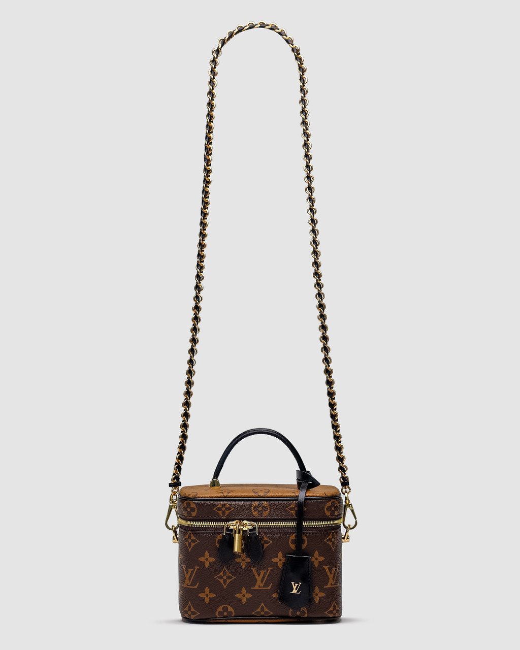 💎 Louis Vuitton Vanity PM Bag Monogram Reverse Coated Canvas Calfskin leather 18 х 13.5 x 10 см, фото 1