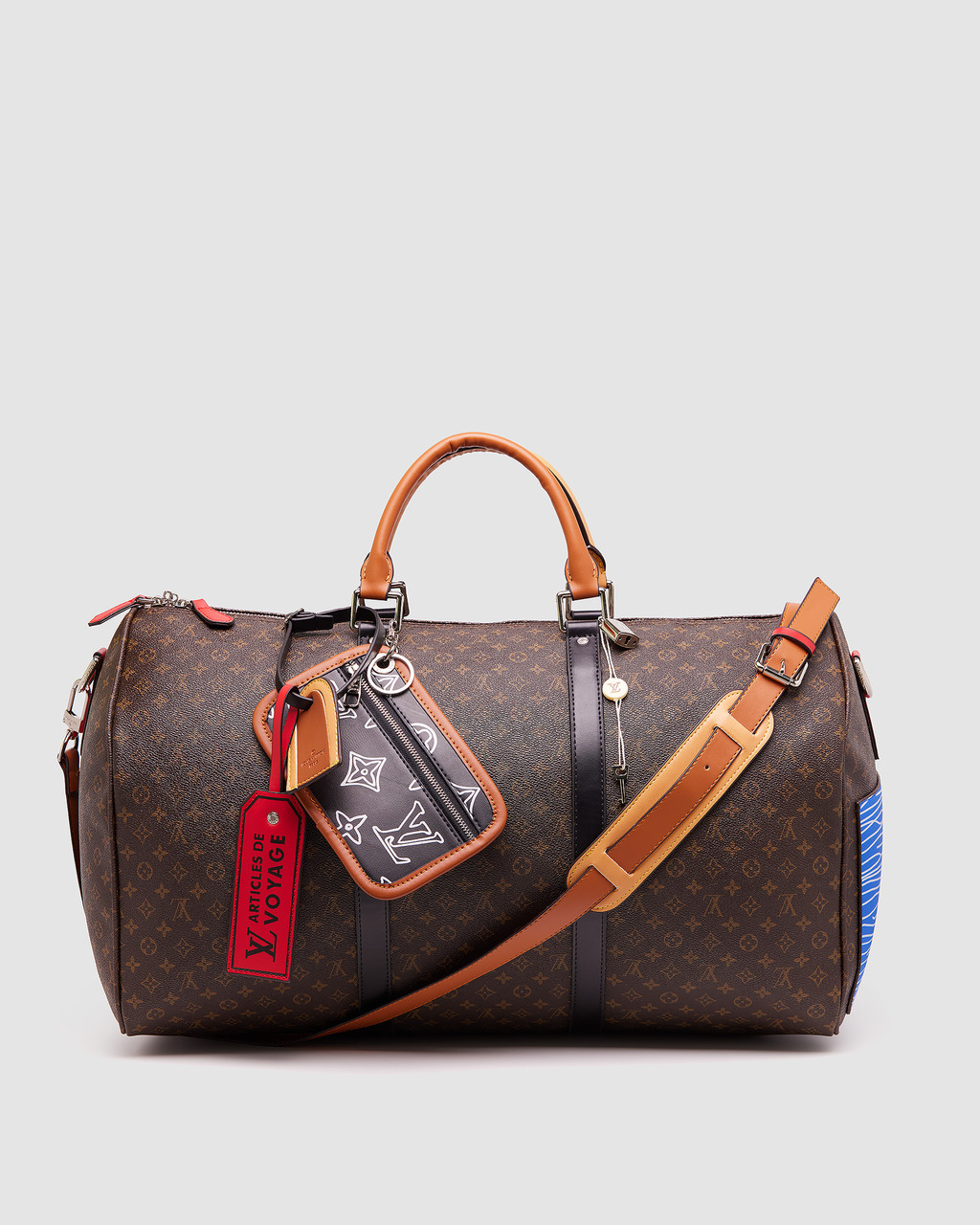 💎 LV Keepall Bandouliere Bag Limited Edition Patchwork Monogram Canvas, фото 1