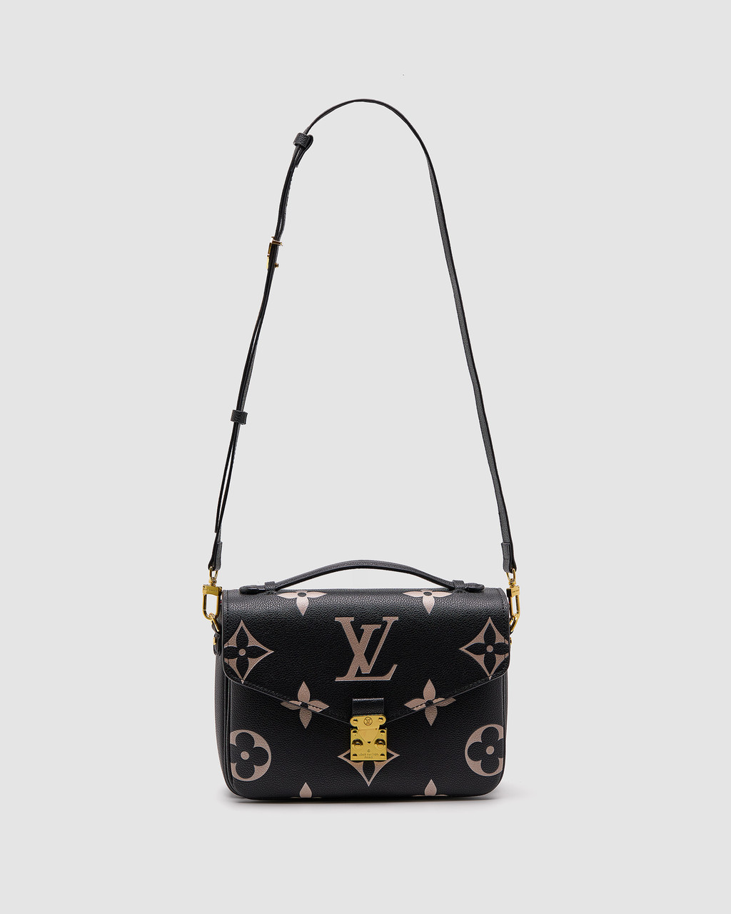 💎 Louis Vuitton Pochette Métis Black & Beige Monogram Empreinte Giant, фото 1