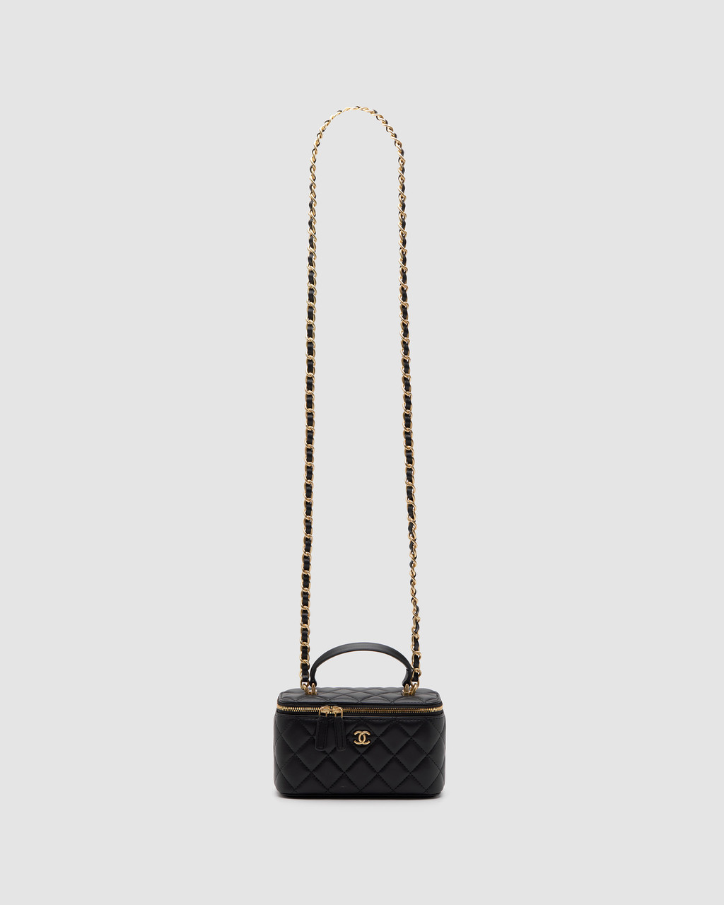 💎 Chanel Classic Black Lambskin Pearl Crush Vanity Bag 17 х 11 х 8 см, фото 1
