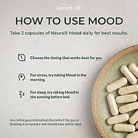 Neuralli Mood 30 млрд КУО пробіотика PS128 і 20 млрд КУО клітин постбіотика HT-PS23 — 60 капсул. BX755, фото 6