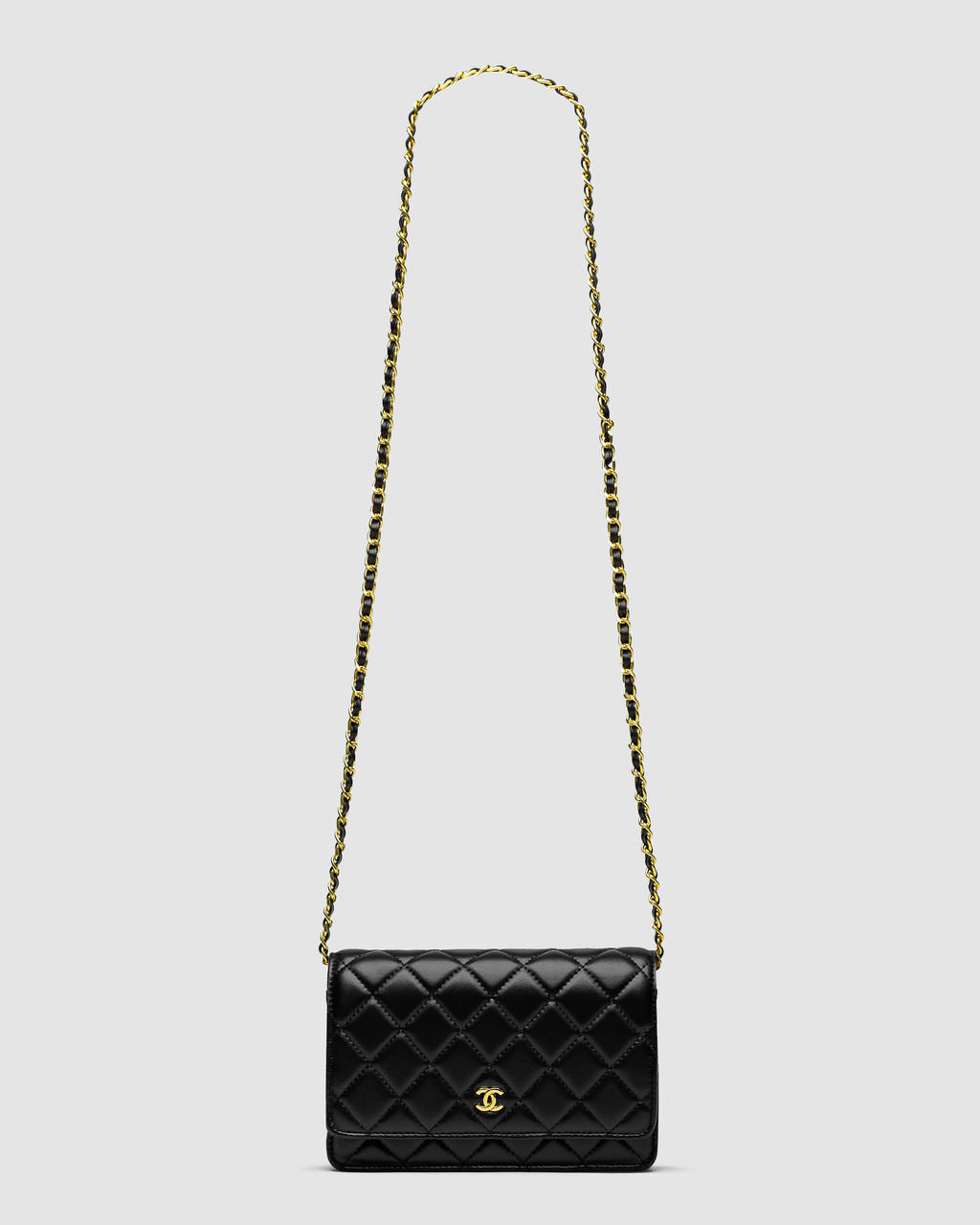 💎 Chanel Classic Wallet on Chain Black/Gold, фото 1