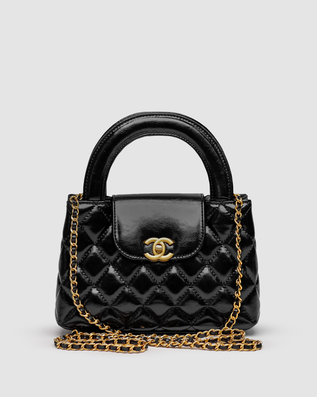 💎 Chanel Kelly Bag Shiny Aged Calfskin Black & Gold Hardware, фото 1