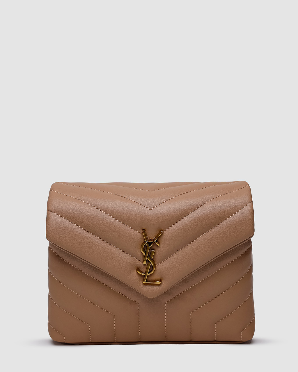 💎 Saint Laurent Toy LouLou In Quilted Leather Beige/Gold, фото 1