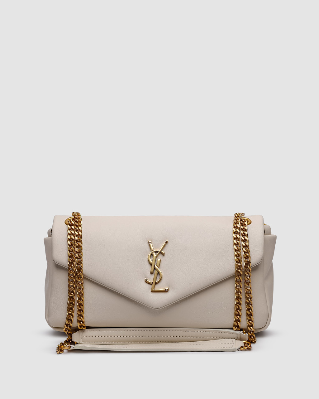 💎 Saint Laurent Calypso In Plunged Lambskin White, фото 1