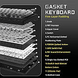 ATTACK Shark X85 Grey бездротова клавіатура 75% | RGB підсвітка | бокове гравіювання, фото 6