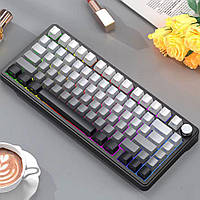 ATTACK Shark X85 Grey бездротова клавіатура 75% | RGB підсвітка | бокове гравіювання