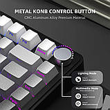 ATTACK Shark X85 Grey бездротова клавіатура 75% | RGB підсвітка | бокове гравіювання, фото 2