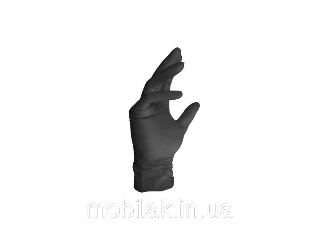 Перчатки D-FENDER №3809 8 (M) нітрилові 50пар чорні ТМ DOLONI