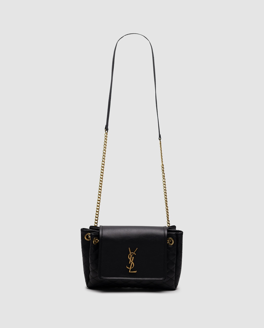 💎 Saint Laurent Nolita Medium in Lambskin Black/Gold 22 х 16 х 4 см, фото 1