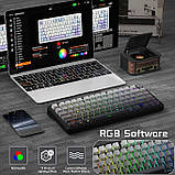 ATTACK Shark X85 Grey бездротова клавіатура 75% | RGB підсвітка | бокове гравіювання, фото 5