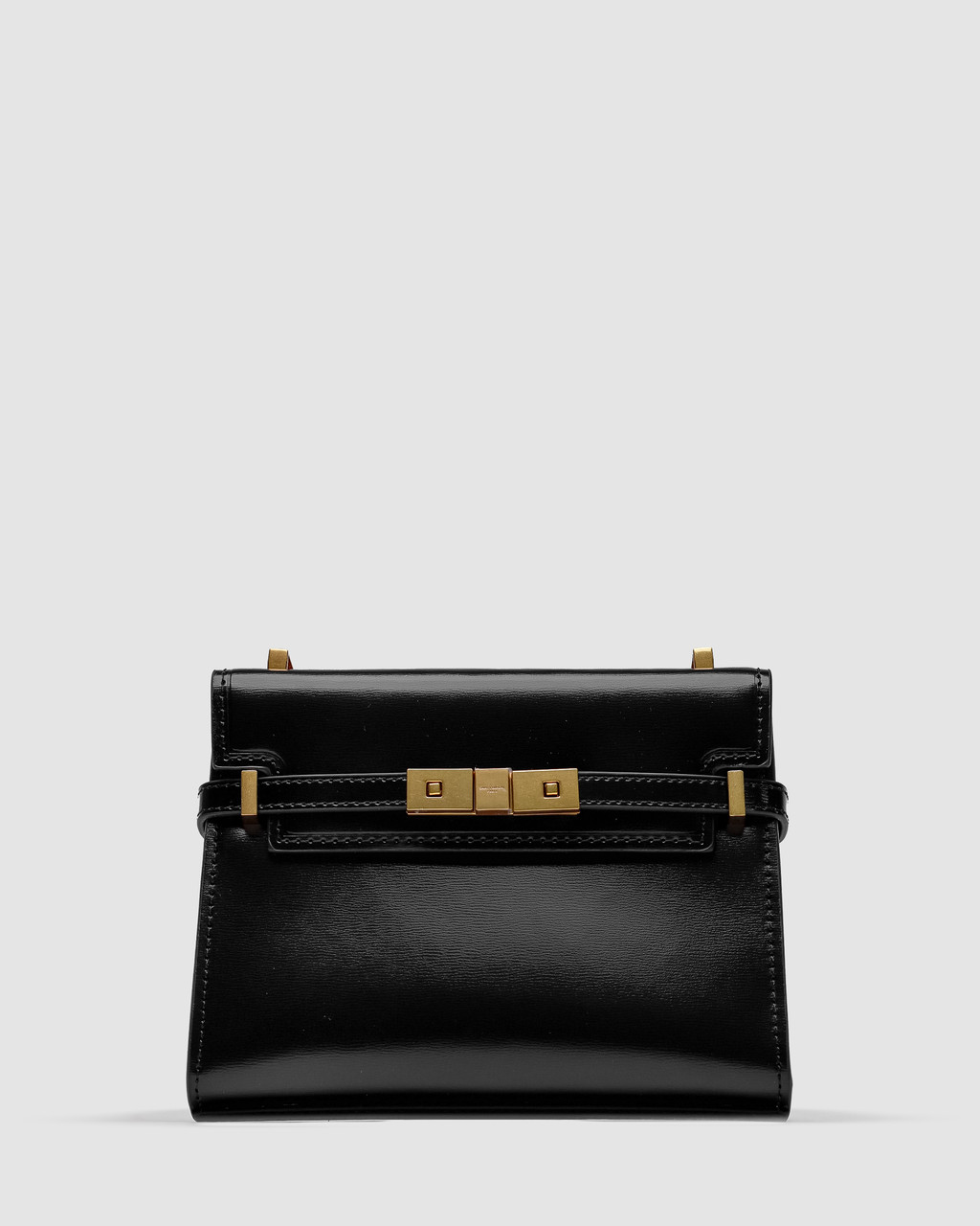 💎 Saint Laurent Manhattan Mini Leather Shoulder Bag Black 19 х 14 х 4.5 см, фото 1