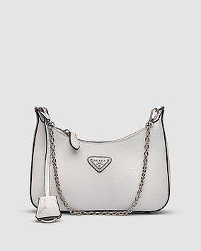 💎 Prada Re-Edition 2005 Saffiano Leather Bag White 23 x 12 x 6 см