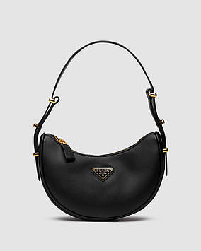 💎 Prada Arque Leather Shoulder Bag Black
