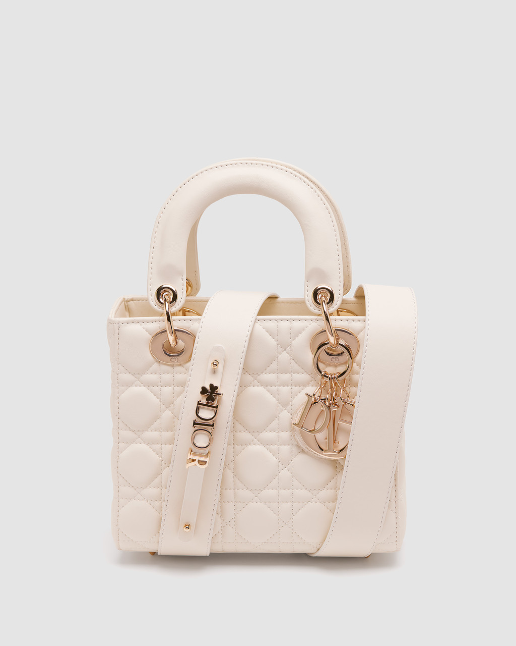 💎 Christian Dior Small Lady Dior My ABCDIOR Bag Cream 20 х 17 х 8 см, фото 1