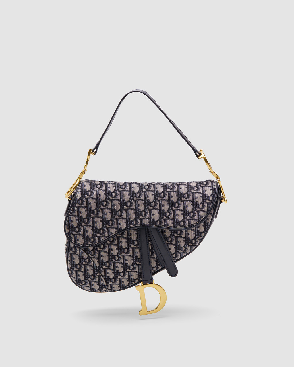 💎 Dior Saddle Bag with Strap Blue Dior Oblique Jacquard, фото 1