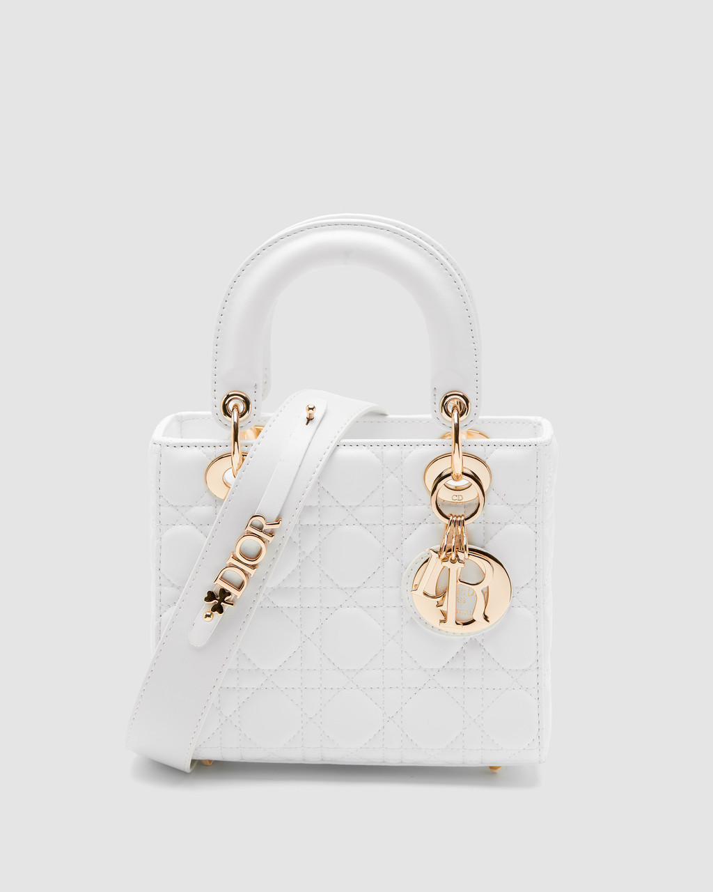💎 Christian Dior Small Lady Dior My ABCDIOR Bag White 20 х 17 х 9 см, фото 1