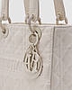 💎 Christian Dior Latte Ultramatte Cannage Calfskin Mini Lady Dior Beige 20 х 17 х 9 см, фото 2