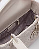 💎 Christian Dior Latte Ultramatte Cannage Calfskin Mini Lady Dior Beige 20 х 17 х 9 см, фото 3