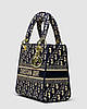 💎 Christian Dior Medium Lady D-Lite Bag Blue/Beige 23 х 19 х 11 см, фото 2
