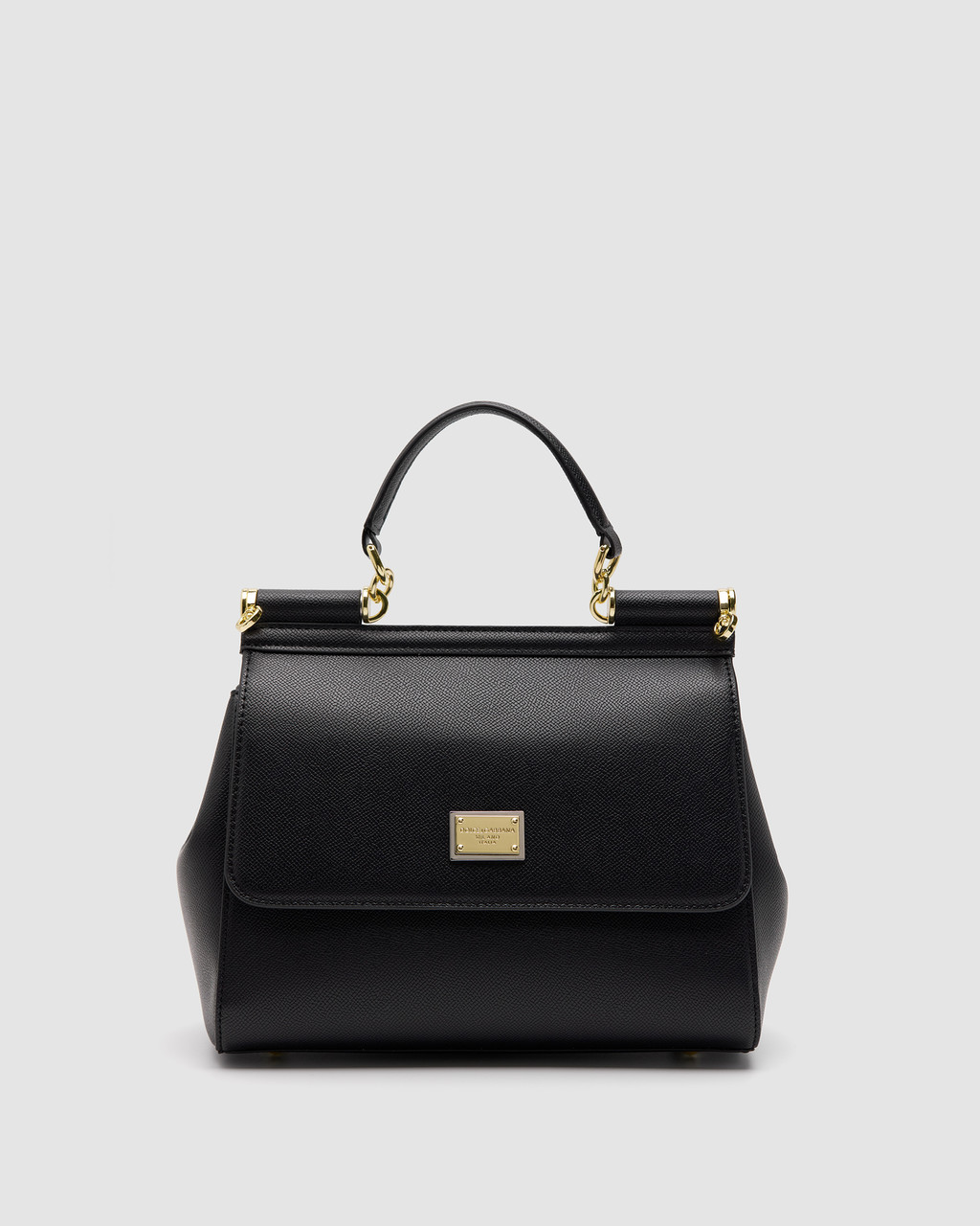 💎 Dolce&Gabbana Sicily Medium Elongated Black (лео підкладка) 25 х 20 х 11 см