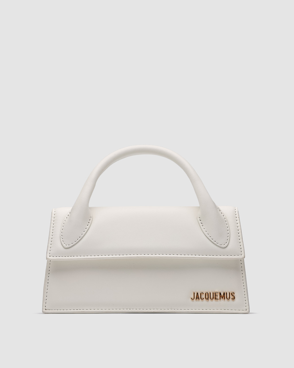💎 Jacquemus Le Chiquito Long White Leather Top 22 х 11 х 6 см, фото 1