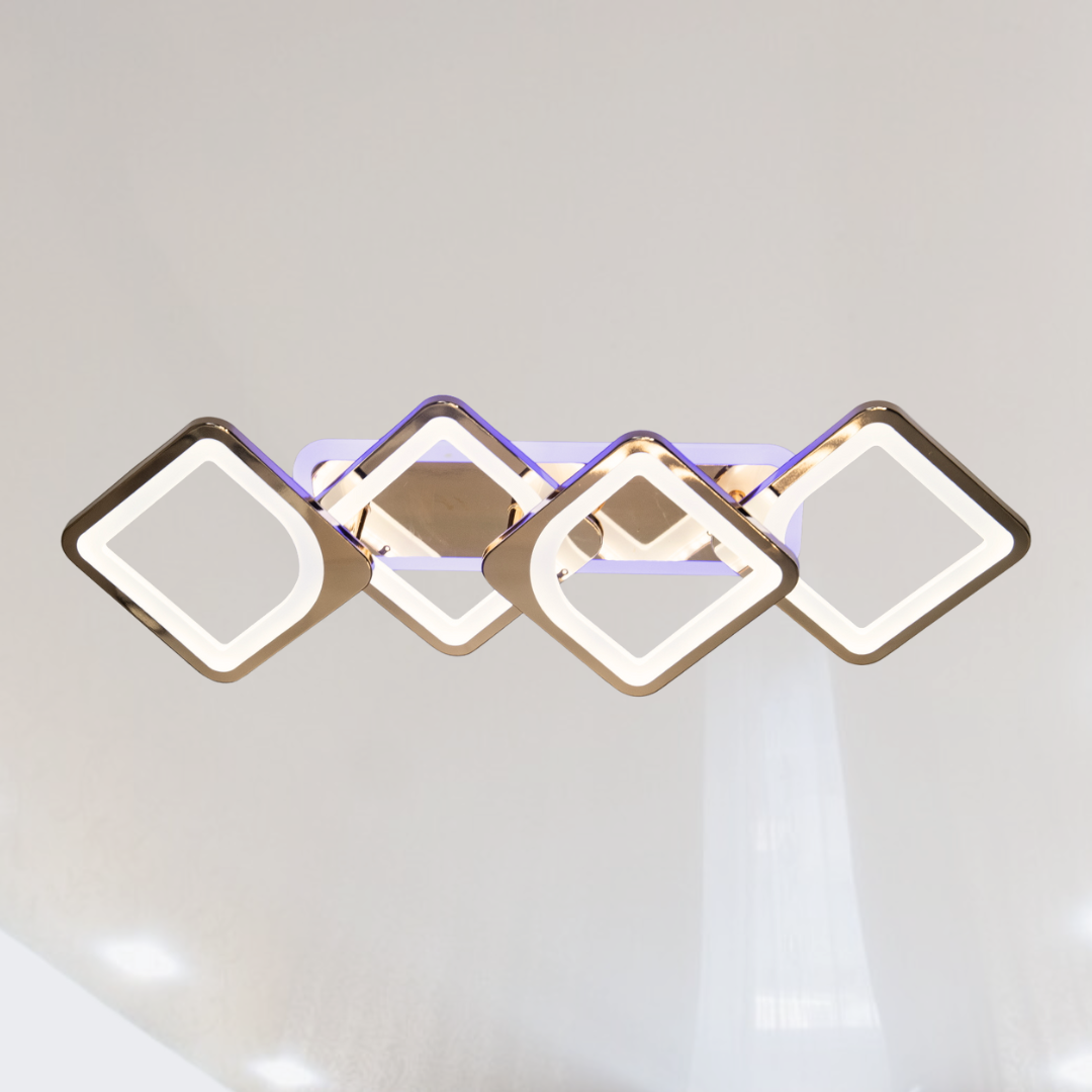 Вузька люстра Led Diasha 70W до 16 кв.м колір Золото H8060/2+2G 3col dim