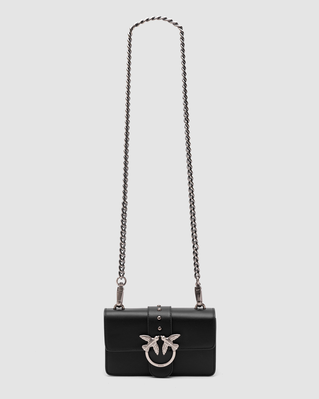 💎 Pinko Mini Love Bag One Simply Black/Black 21 х 12 х 7 см, фото 1
