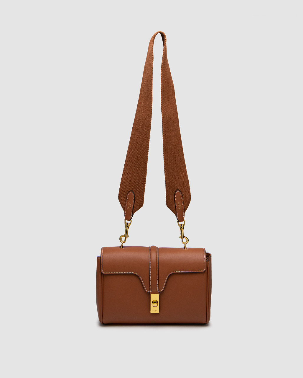 💎 Celine Teen Soft 16 In Smooth Calfskin Tan Brown 23 x 16 x 9 см, фото 1
