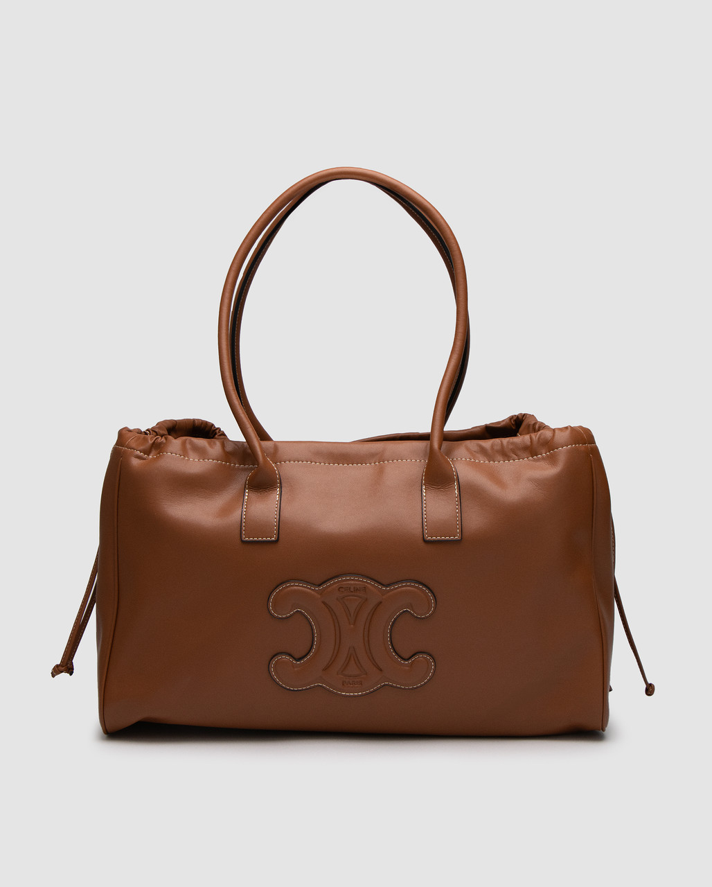 💎 Celine Cabas Drawstring Cuir Triomphe In Smooth Calfskin Tan 43 x 26 x 16 см, фото 1