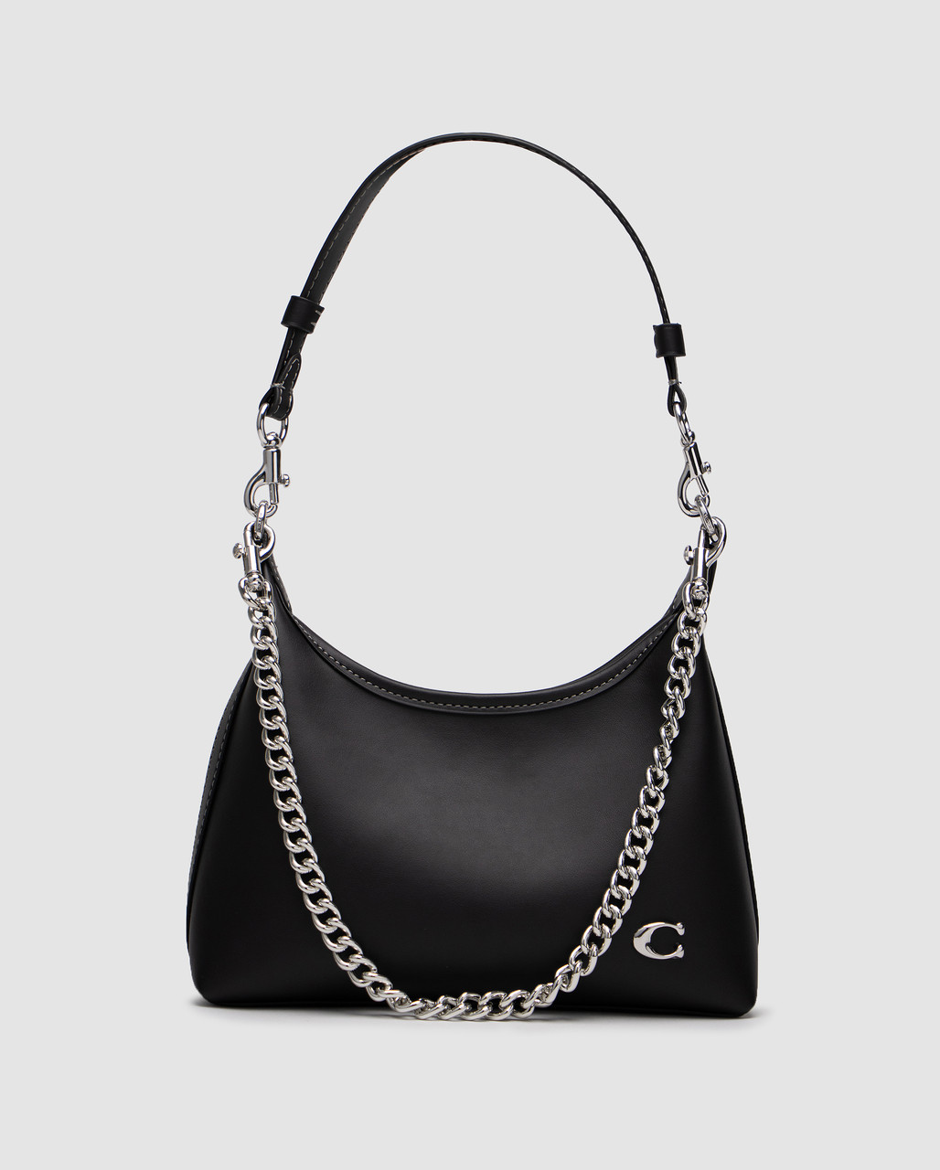 💎 Coach Juliet Shoulder Bag Black Smooth Leather 25 х 15 х 9 см, фото 1