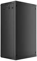 Настінна інсталяційна шафа Lanberg 19'' 22U 600x450мм Чорний зі скляними дверцятами (WF01-6422-10B)