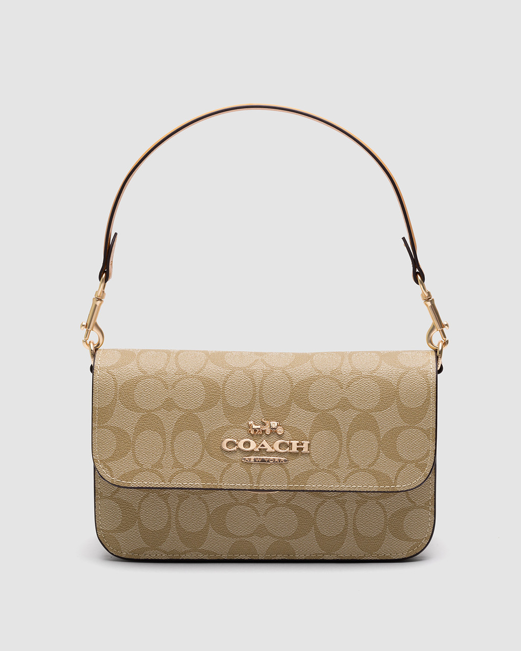 💎 Coach Brynn Flap Crossbody In Signature Canvas Beige, фото 1