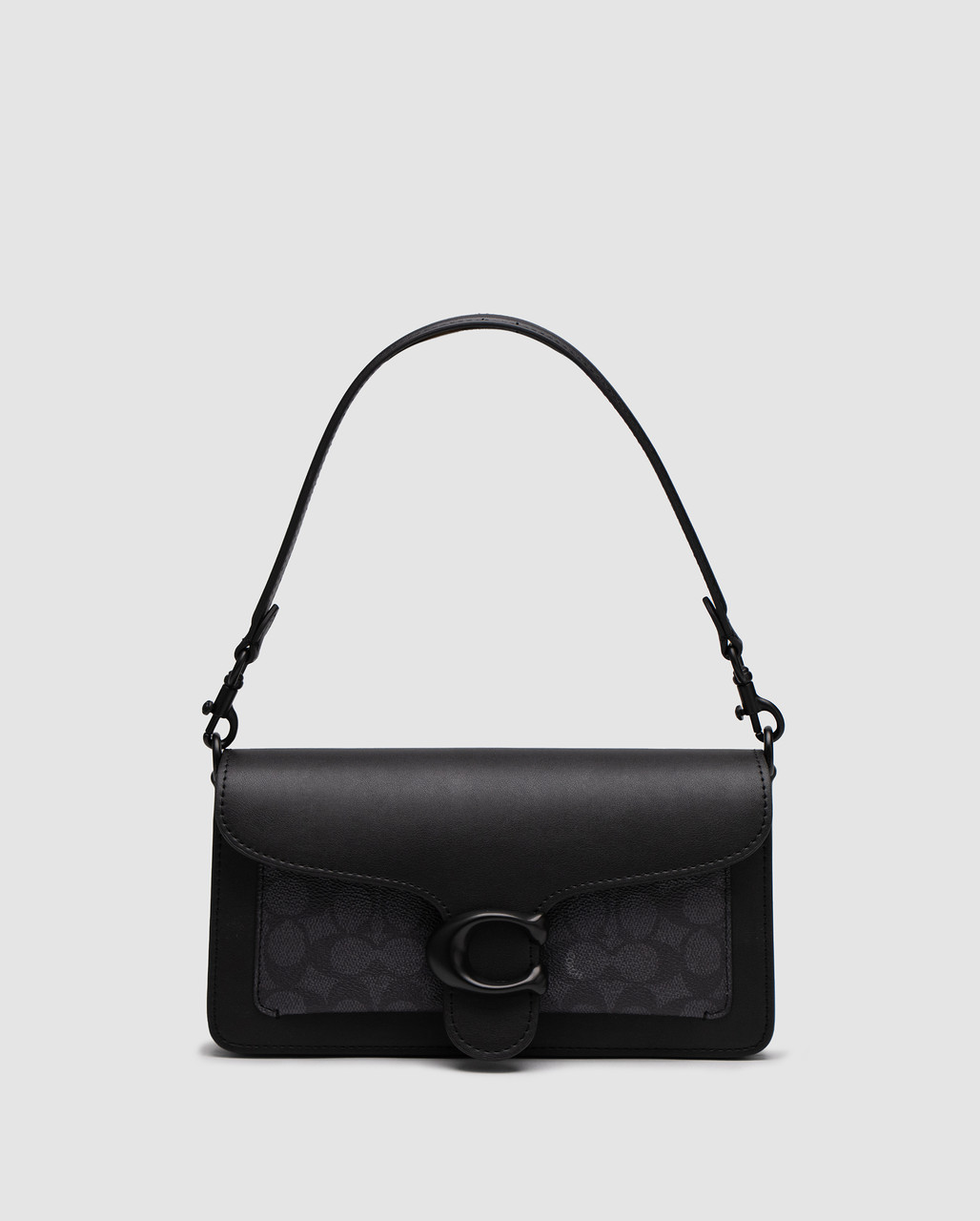 💎 Coach Tabby Black/Grey Shoulder Bag 26 In Signature Canvas 26 х 14 х 6.5 см, фото 1