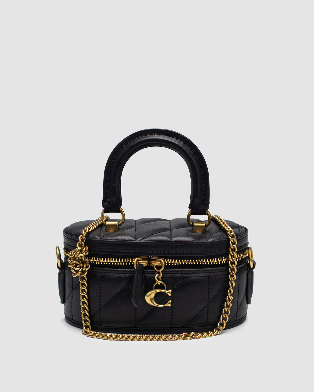 💎 Coach Trail Crossbody 17 With Pillow Quilting Black/Gold, фото 1