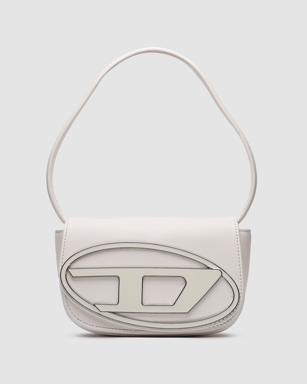 💎 DIESEL 1DR Iconic Shoulder Bag White 20 х 13.5 х 7 см, фото 1