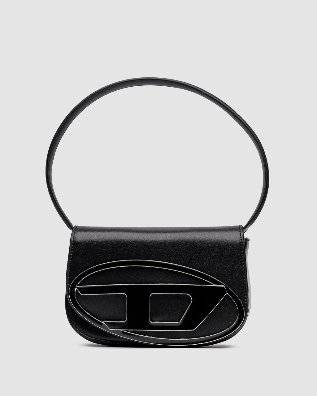 💎 DIESEL 1DR Iconic Shoulder Bag Black 20 х 13.5 х 7 см, фото 1