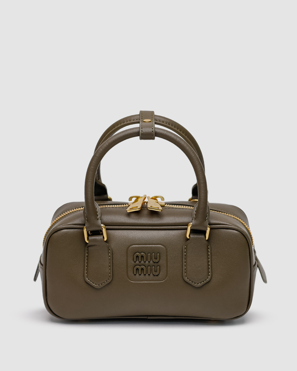 💎 Miu Miu Arcadie Leather Bag Olive 21 х 10.5 х 7 см, фото 1