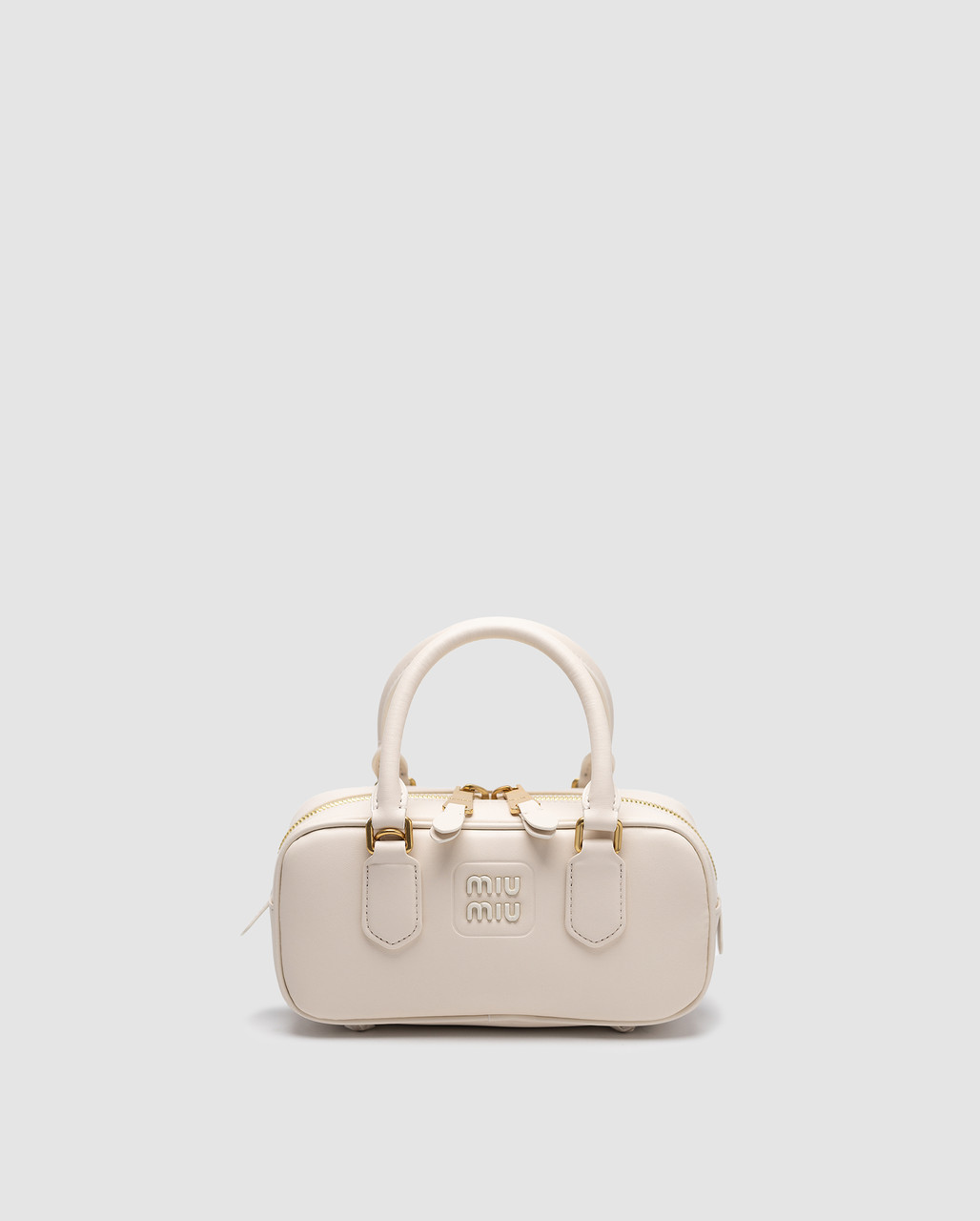 💎 Miu Miu Arcadie Leather Bag Cream 21 х 10.5 х 7 см, фото 1