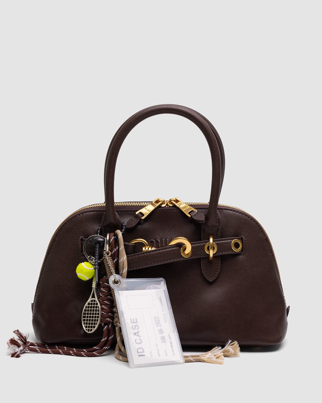 💎 Miu Miu Aventure Nappa Leather Top-Handle Bag Brown 28 х 16 х 10 см, фото 1