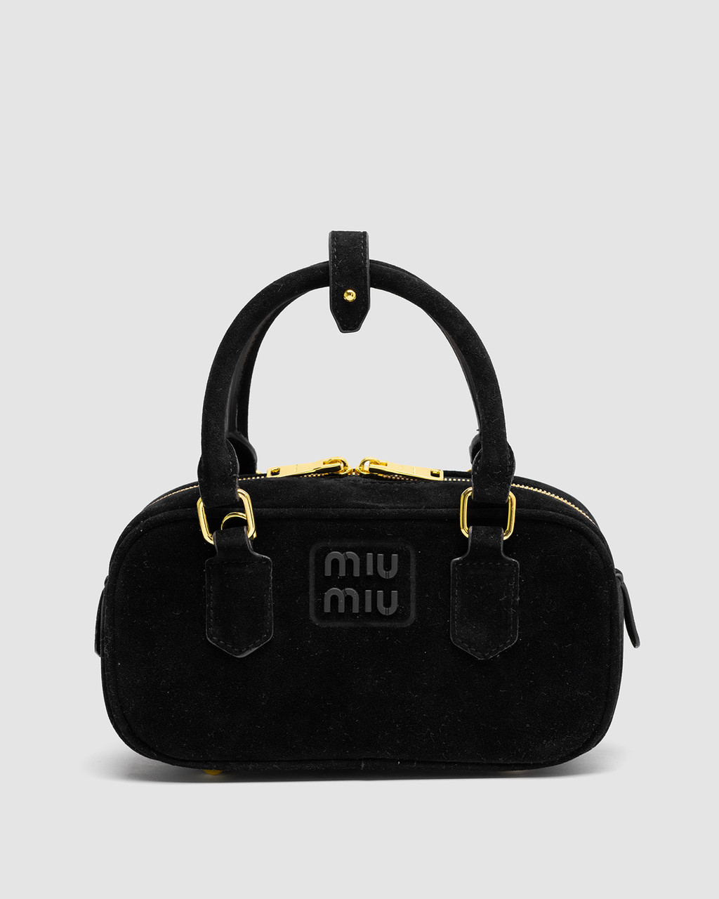 💎 Miu Miu Arcadie Suede Bag Black 23 х 12 х 8 см, фото 1