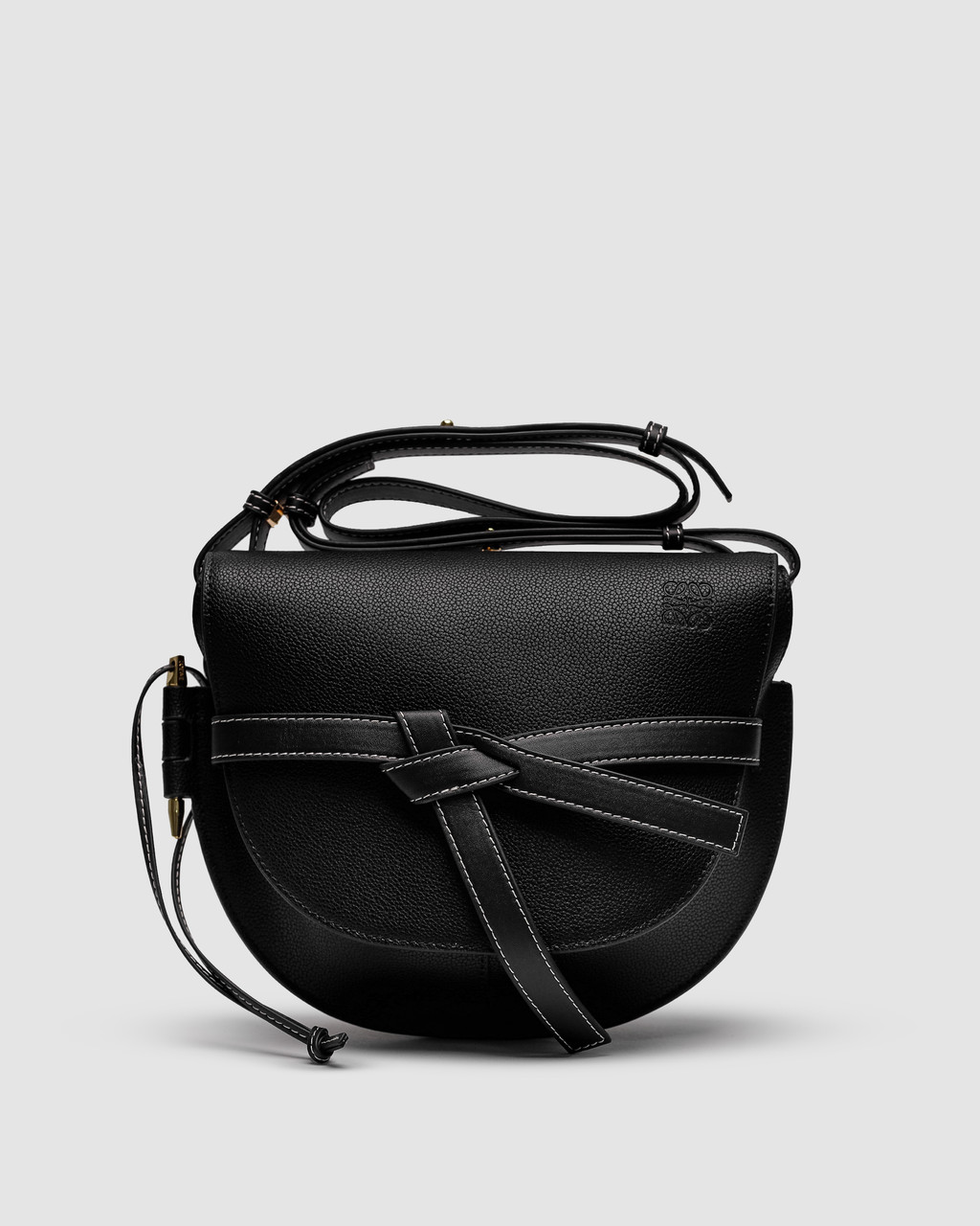 💎 Loewe Gate Small leather and Jacquard Shoulder Bag Black 24 х 21 х 7 см