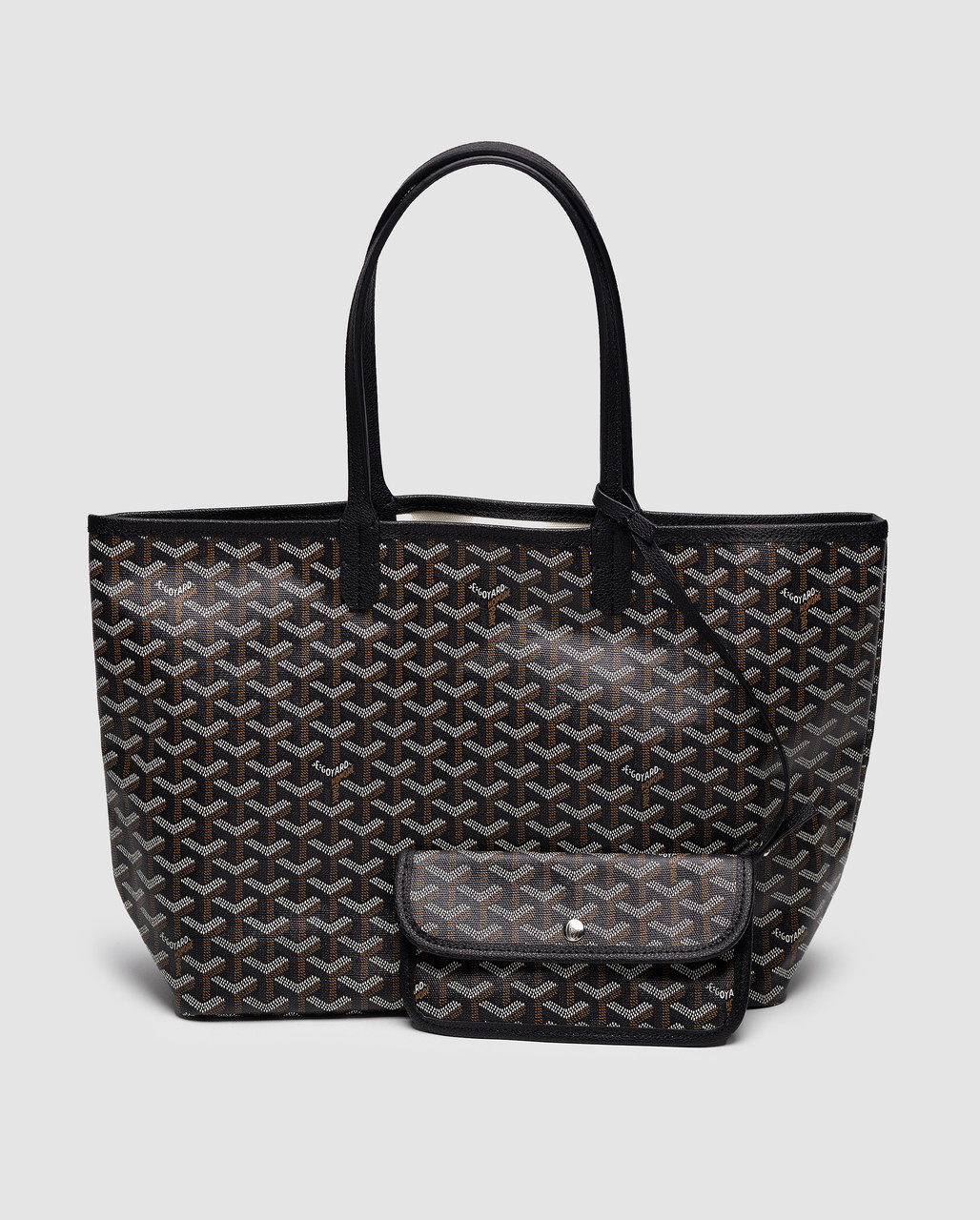 💎 GOYARD Saint Louis PM Coated Canvas Tote bag Black Ex 33 х 27 х 13 см