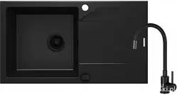 Мийка+змішувач Deante Evora Nero ZQJJN113