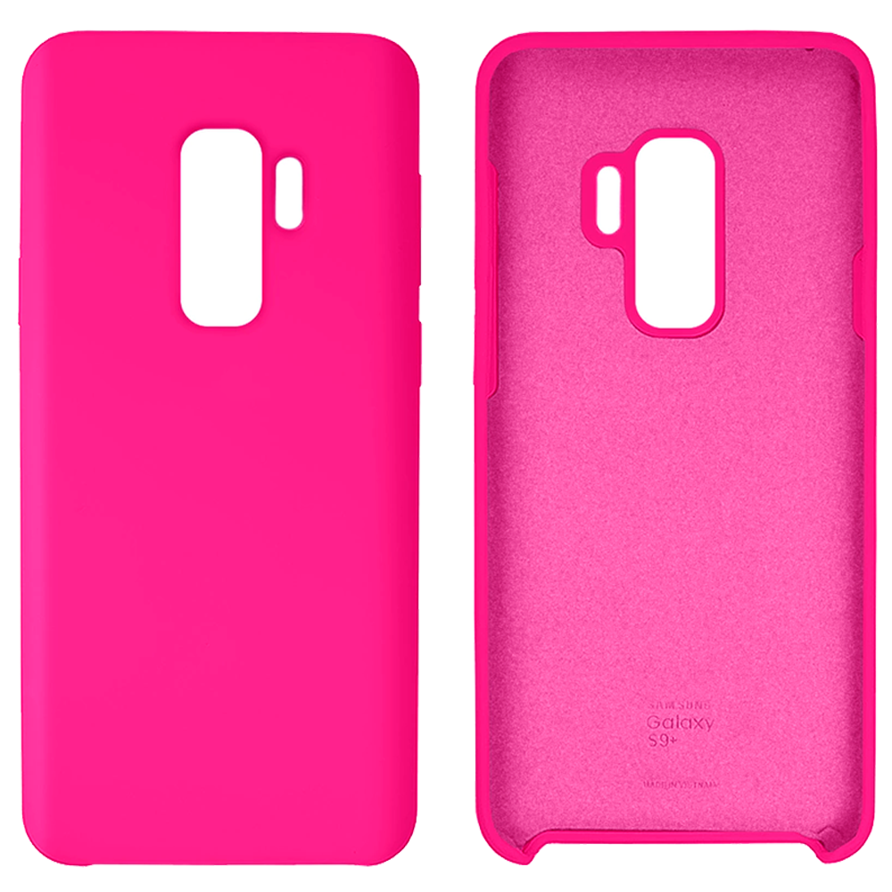 Чохол Silicone case Camera Protective для Samsung S9 Plus (21) яскраво рожевий Shiny Pink