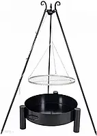 Решітка для садового грилю Farmcook нержавіюча сталь 50 см + піддон для садового каміна 33 60 см