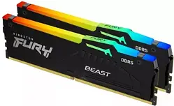 Пам'ять для настільних комп'ютерів Kingston FURY 64 GB (2x32GB) DDR5 5600 MHz Beast RGB (KF556C40BBAK2-64)