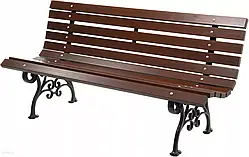 Паркова лавка Baster 0112 150 X 74 X 40 см чорний/палісандр